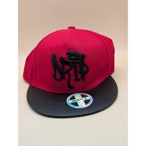 Vintage OG Hustle Drip Snapback Cap Flat Bill Hat Bailey Apparel Red & Black